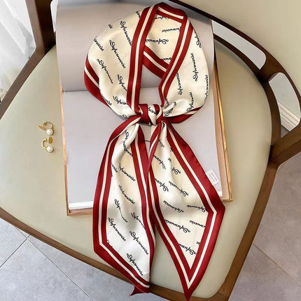 2025 New Long Scarf Korean Style Printed Temperament Scarf Summer Fashion Decorative Bangle Scarf Factory Wholesale