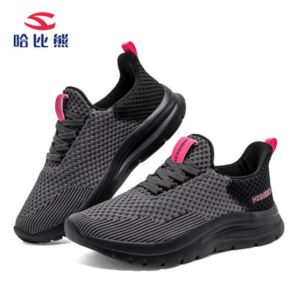 Hobibear Cross-Border Adult Mesh Sports Shoes Men's Casual Shoes Sneakers Hiking Trendyy Youth Running Shoes