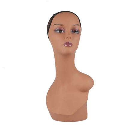 European and American wig model head shoulder model wig hat scarf jewelry window display props mannequin