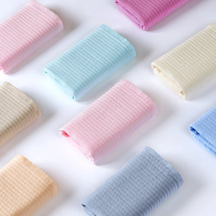 Gauze Pure Cotton Towel Three-layer Cotton Soft Plain Color Hair-free Dry Face Wiping Towel for Home Students Opening School Dormitory
