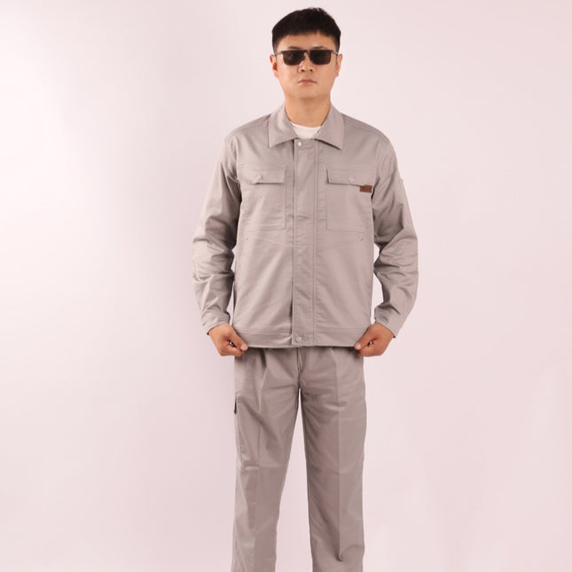 Spring and Autumn Long Sleeve Work Clothes suit Men's and Women's Cleaning Site Engineering Elastic Work Clothes Jacket Auto Repair Property