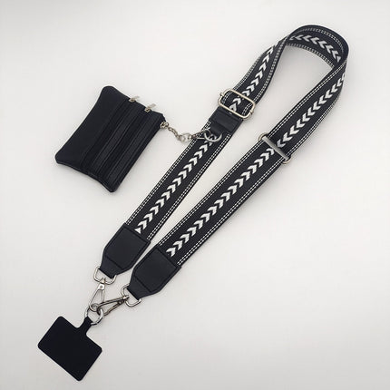 Hot-selling mobile phone strap replaceable detachable hand strap with coin purse mobile phone lanyard Amazon cross-border