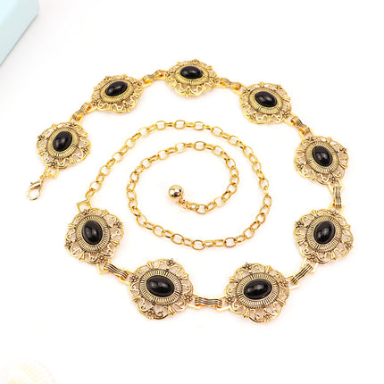 Cross-border Bohemian retro waist belt chain fashion Joker hollow waist chain clothing accessories wholesale