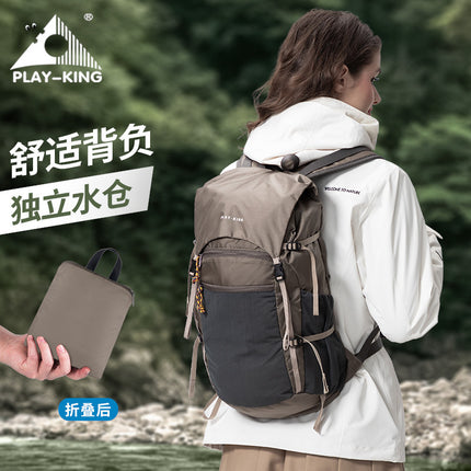 Outdoor Professional Waterproof Mountaineering Backpack Lightweight Foldable Large Capacity Flip-Top Bag Travel Hiking Backpack