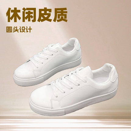 Cross-border Amazon Explosions White Shoes Spring and Summer New Lace-up Student Shoes Soft Sole Running Shoes Flat Non-slip Women's Shoes