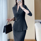 one-piece black suit / S