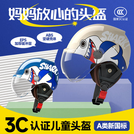 New National Standard 3c certified children's helmet boy baby girl electric car Children's helmet Four Seasons Universal half helmet