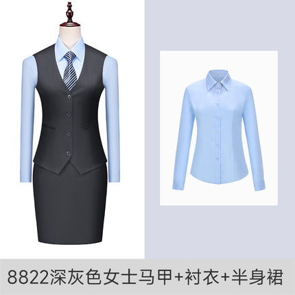 High-end suit suit female professional formal suit bank business suit temperament tooling sales department front desk work clothes autumn