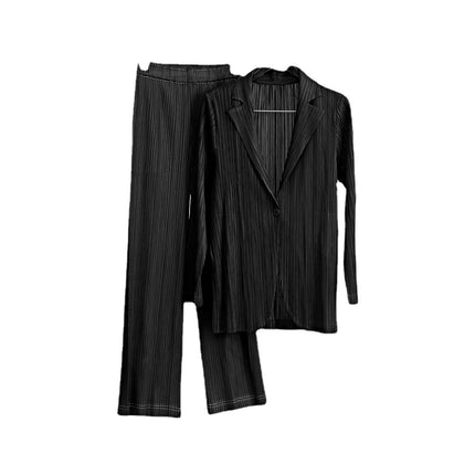 Casual Business Wear Pants Suit Women's High-end Fashion 2023 New Suit Jacket Pleated Pants Women's Two-piece Set