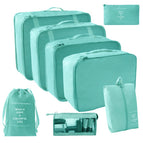 Bright blue [eight-piece set including triangular bag]
