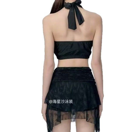 2026 Style Design-Inspired Hot Girl Ruffled Irregular Lace Slimming Sexy Two-Piece Hot Spring Beach Swimsuit