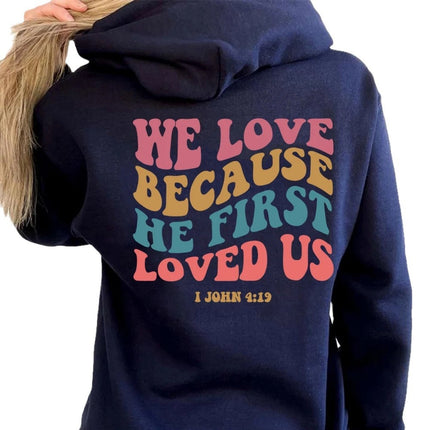 2024 Amazon Women's Velvet Sweatshirt Back Letter Printed Hooded Sweatshirt Drawstring Printed Hoodie