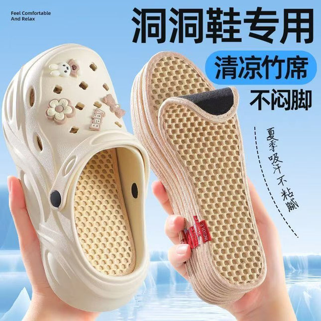 Source generation hair bamboo charcoal deodorant insoles men's and women's sweat-absorbent deodorant breathable leather shoes non-slip super soft sweat feet special