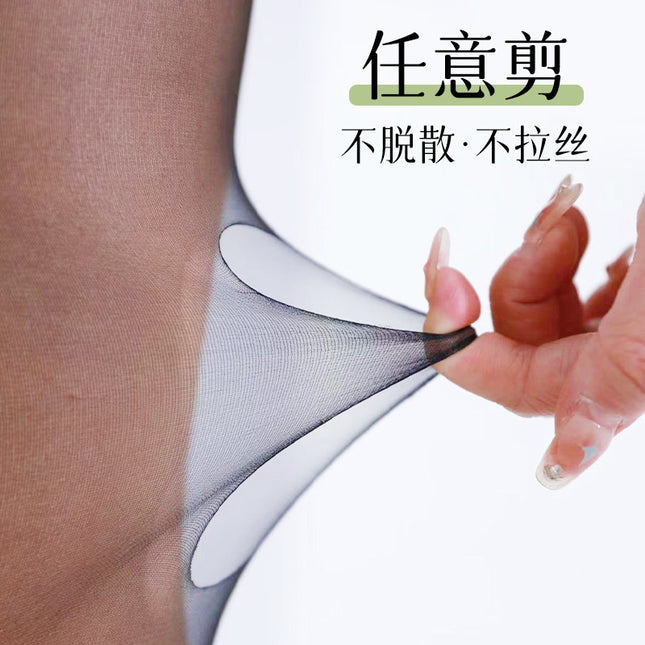 0D ultra-thin black stockings women's invisible super transparent black silk sexy pantyhose summer anti-snagging silk beauty socks