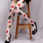 Colorful christmas tree pantyhose / Printed pantyhose free size
