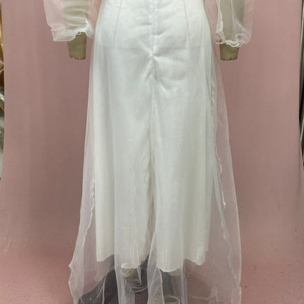 2026 European and American Autumn and Winter New Long-Sleeve Party Dress Amazon Long Elegant Mid-Waist Chiffon Women's Dress