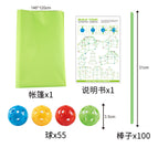 32*7.5*20.5 / 100 shots + 55 balls + tent - 756g in bag