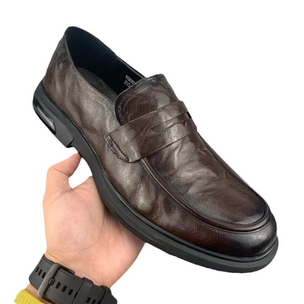 Doug Shoes Car Stitching Pedal Foot Set Business Casual Round Head Low Heeled Rubber Sweat Absorbing Breathable Cross-border Shallow Mouth