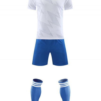 Football Uniform Suit Men's and Women's Game Team Uniform Adult Children's Sports Short-Sleeved Training Uniform Summer Breathable Football Jersey