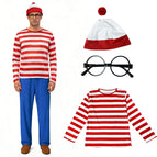 9007 adult men's costume set [hat + pom-pom + glasses + top] / 110/S