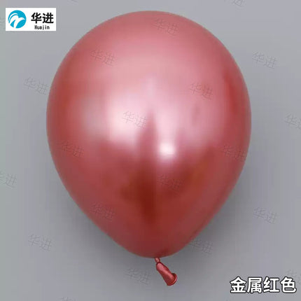 Cross-border wholesale 2.8g 12-inch metal balloon birthday decoration balloon wedding arrangement metal latex balloon