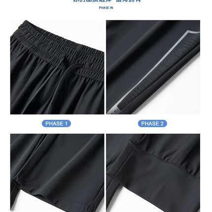 Summer Thin Ice Silk Pants Men's Dape Loose Leg Air Conditioning Pants Summer Breathable Casual Sports Pants