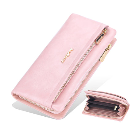 Women's Wallet Long Baellerry Cross-Border Korean Style Hemmed Multi-Card Slot Clutch Bag Fashionable Mobile Phone Bag