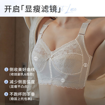 Large-Breasted Slimming Adjustable Bra for Women, Large Size, Ultra-Thin, Breathable, Wire-Free, Lifting and Supporting Bra to Prevent Sagging