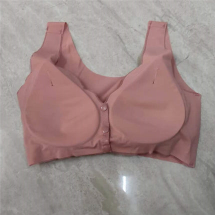 Plus size middle-aged and elderly mother's bra TikTok PDD live broadcast popular thin nursing front buckle lace underwear