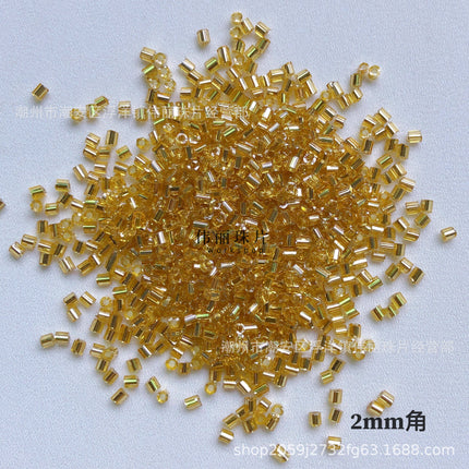 Silver filling series full set Golden Rice beads tube beads loose beads handmade diy jewelry hand sewing clothing accessories material
