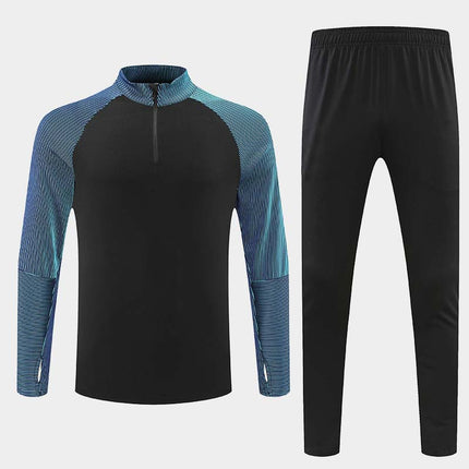 Spring and Autumn Sports Suit Half-Zip Jacket Men's Fitness Cycling Track and Field Outdoor Leisure Football Sports Training Clothing