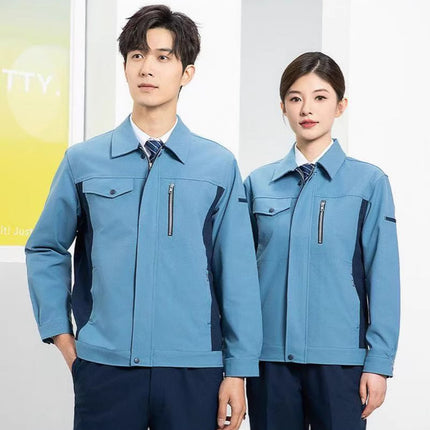 Spring and Autumn Work Clothes Season Anti-Static Suits for Men and Women Auto Repair Wear-Resistant Work Clothes Gas Station Labor Protection Clothes Work Clothes Professional