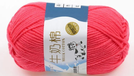 Five-Strand Milk Cotton Wool Ball Wholesale Medium Thick Thread Crochet Doll Shoes Scarf Handmade DIY Knitting Material Package