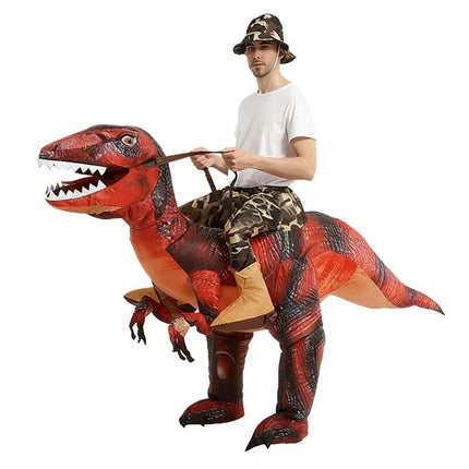 Halloween Muscular Tyrannosaurus Rex Dinosaur Inflatable Suit Holiday Party Funny Doll Inflatable Costume Cosplay Costume