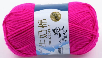 Five-Strand Milk Cotton Wool Ball Wholesale Medium Thick Thread Crochet Doll Shoes Scarf Handmade DIY Knitting Material Package