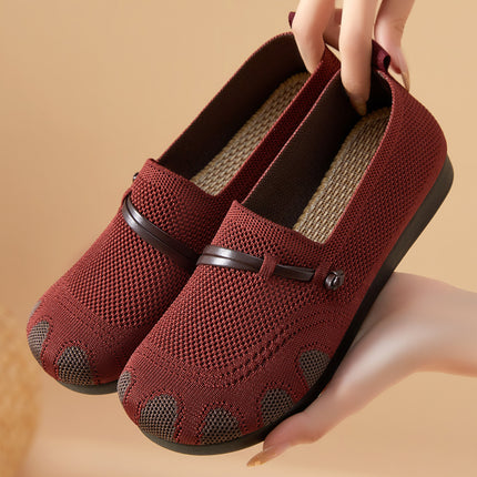 Women's Shoes 2026 New Style Single Shoes Temu Dropshipping Versatile Casual Shoes for Women with Wide Feet Slip-On Mom Shoes