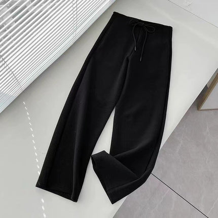 Niche alrig * t Design Narrow Waist Arc Banana Pants Women's Lazy Style Leisure Loose Drawstring Thickened Wei Pants