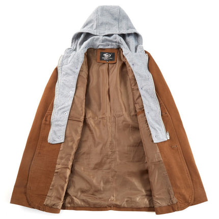 Spring and Autumn Removable Hooded Korean Style Suit Men's Cotton Casual plus size Suit Work Suit Jacket Jacket for Men