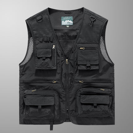 Vest Custom Printing LOGO Outdoor Mountaineering Camping Function Luya Multifunctional Summer Tooling Photography Vest