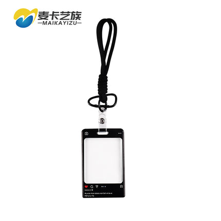 New Ins Style Transparent Card Holder for Star-Chasing Small Cards, Polaroid Card Holder, Lanyard, Campus Student Meal Card Id Holder