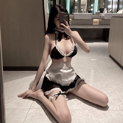 Sexy Lingerie, Female Sexy, Cute Maid, Small Breasts, See-Through, Hot Flirting Bed Uniform, Temptation Pure Maid Uniform