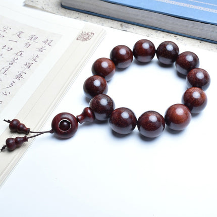 Venus Old Material Zambia Lobular Red Sandalwood Handheld Chain High Oil Mimi Buddha Bead String New Chinese Style Ornament for Men and Women