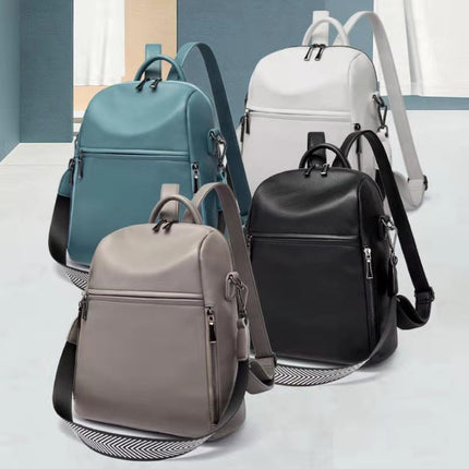 Genuine Leather Backpack for Women 2025 New Model Large Capacity Student School Bag with Multiple Pockets Urban Simple Versatile