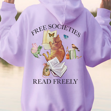 Women's Casual Letter Pussy Double-Sided Printed Hoodie