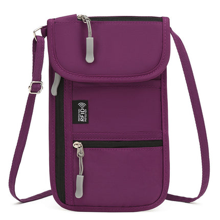 New Travel Neck Wallet Rfid Anti-Theft Crossbody Phone Bag Passport Holder Document Bag Multifunctional Storage Bag
