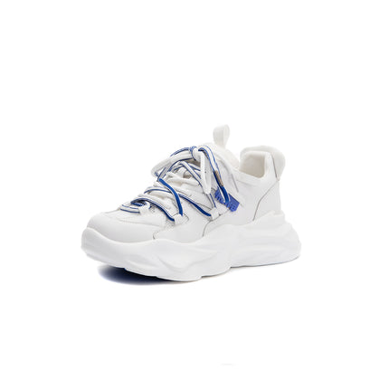 European Style Women's Sports Shoes 2025 Spring/Summer New Trendy Fashion Breathable Versatile Dad Sneakers with Thick Soles