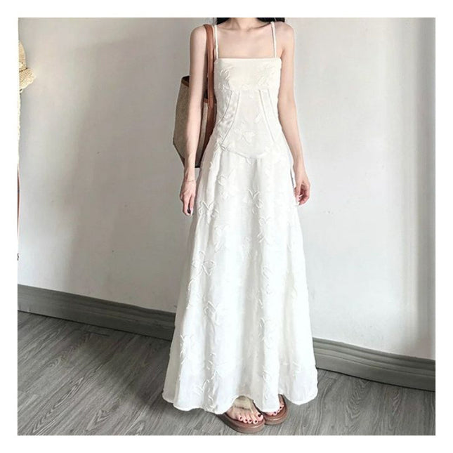 Black Strap Floral dress Children's Summer 2025 New Pear-Shaped Figure French Style Long Dress