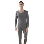 [Wool silk] seamless suit-male Gray / L