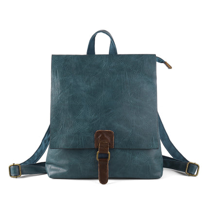 European and American Retro Cowhide Backpack Cross-border Outdoor Large Capacity Backpack Work Commuter Shoulder Bag Multifunctional Women's Bag