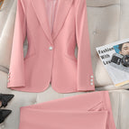 8502 Pink Top Wide Leg Pants / 4 XL